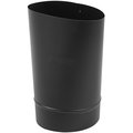 Keen 7 x 6 in. 24 Gauge Oval To Round Stove Pipe Reducer, Black KE2533645